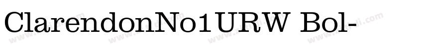 ClarendonNo1URW Bol字体转换